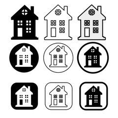simple house and home icon symbol sign