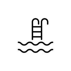 swimming, pool icon. Simple thin line, outline illustration of water icons for UI and UX, website or mobile application