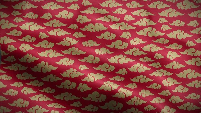 Clouds in the sky chinese pattern waving vdo background