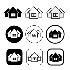 simple house symbol and home icon sign