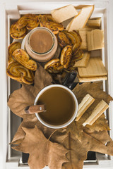 Obraz na płótnie Canvas Close-up breakfast food in box