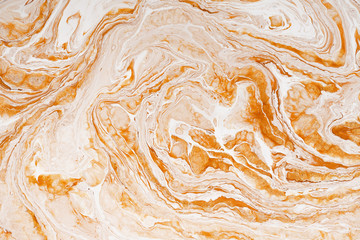Caramel dynamic and fluid raster texture. Abstract acrylic paints mixt color background. Dyeing,...