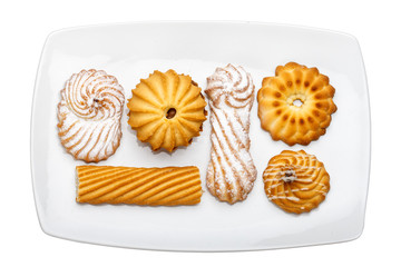 cookies on a white plate