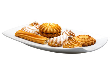 cookies on a white plate