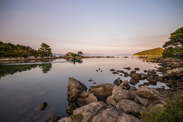 beautiful hidden bay in Trpanj, Dalmatia, Croatia; Peljesac peninsula