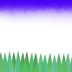 絵本風の可愛い森