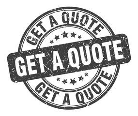 get a quote stamp. get a quote round grunge sign. get a quote