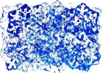 Abstract winter blue background made by acrylics prints