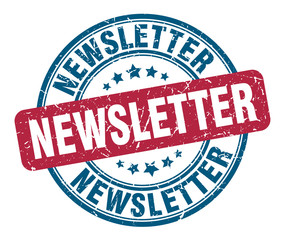 newsletter stamp. newsletter round grunge sign. newsletter