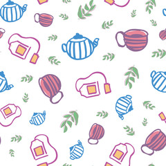 tea seamless repeat pattern design