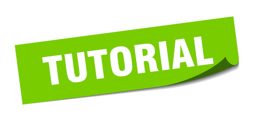 tutorial sticker. tutorial square isolated sign. tutorial