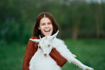 Fototapeta premium girl with horse