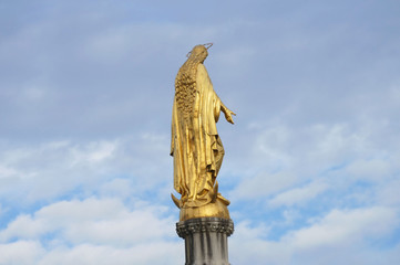 Blessed Virgin Mary golden statue, Zagreb cathedral