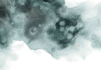 Abstract watercolor background for graphic design, hand painted on paper