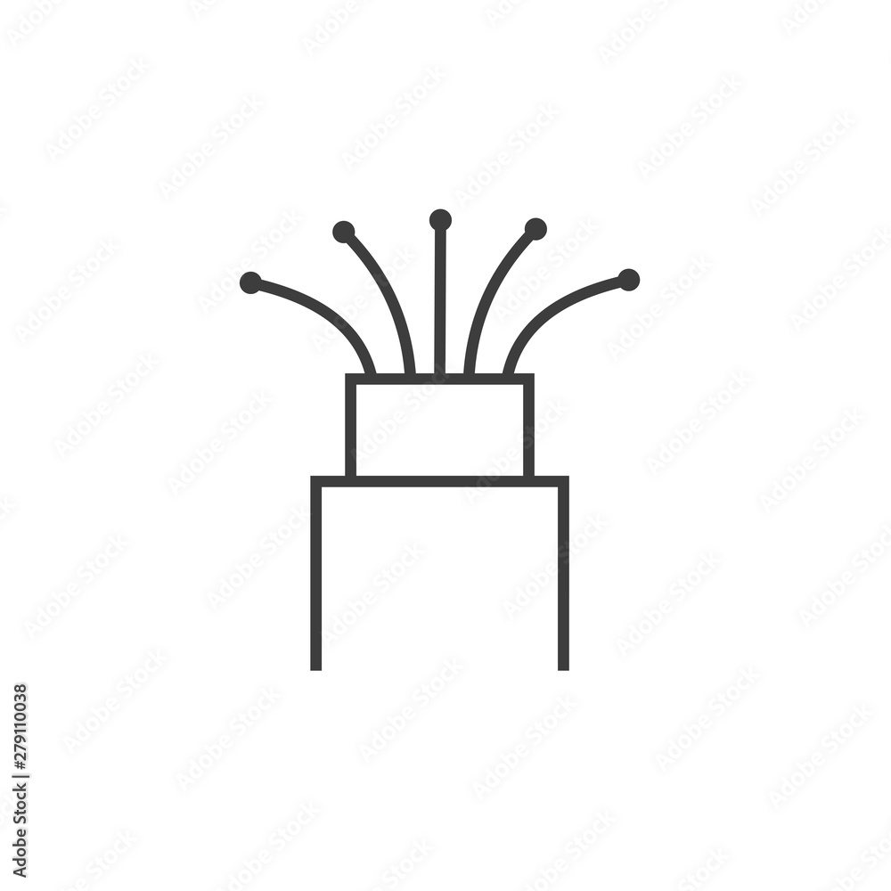 Poster Fiber optic cable icon template color editable. Optical fiber symbol vector sign isolated on white background. Simple logo vector illustration for graphic and web design.
