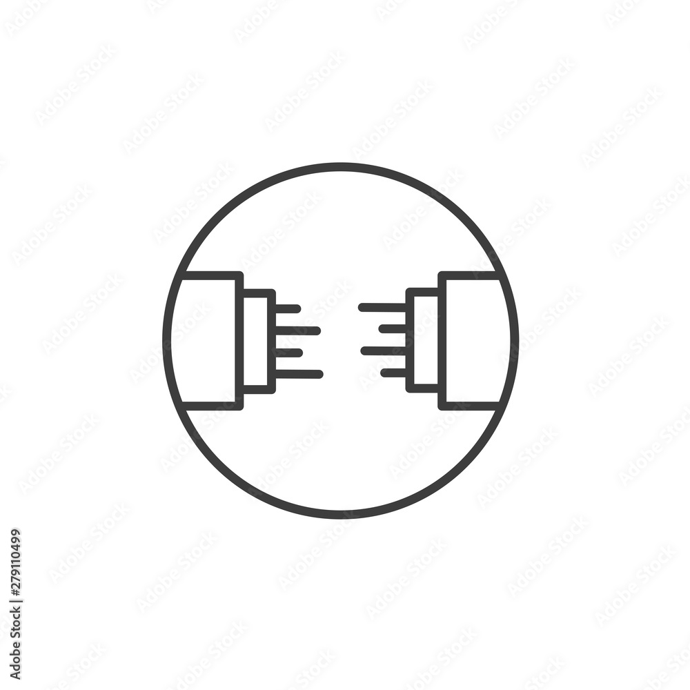 Poster fiber optic cable icon template color editable. optical fiber symbol vector sign isolated on white b