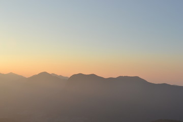 sunset in the mountains
