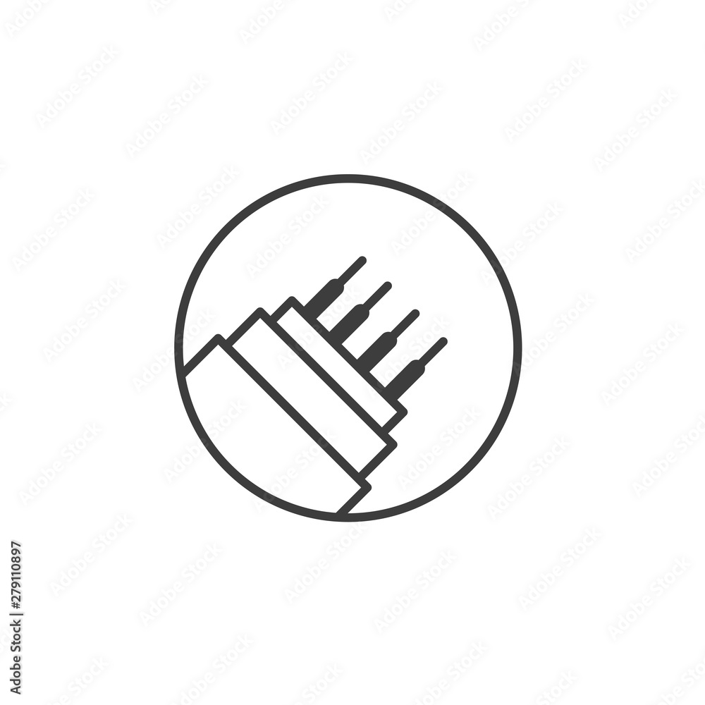 Poster fiber optic cable icon template color editable. optical fiber symbol vector sign isolated on white b