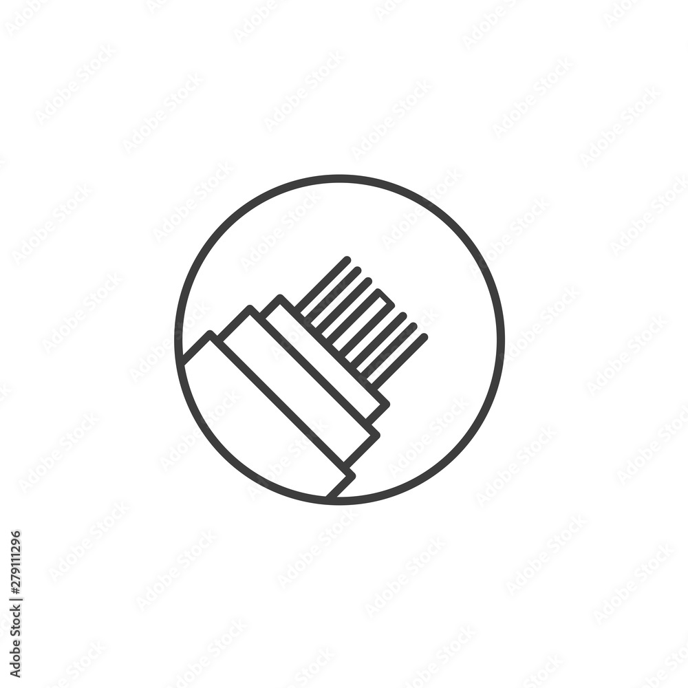 Poster fiber optic cable icon template color editable. optical fiber symbol vector sign isolated on white b