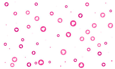 Social Network marketing like and heart icon.