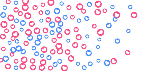 Social Network marketing like and heart icon.