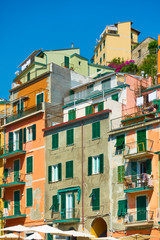 Houses in Riomaggiore town in Cinque Terre