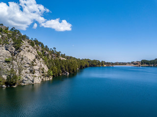 Obraz premium Aerial Drone view from South of Corsica, France