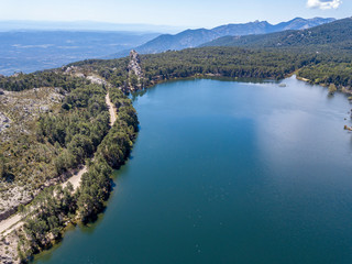 Fototapeta premium Aerial Drone view from South of Corsica, France