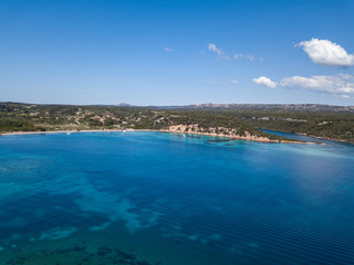 Fototapeta premium Aerial Drone view from South of Corsica, France
