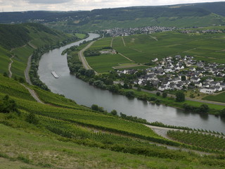 Blick ins Moseltal; Moselle Valley View >> Köwerich, Leiwen
