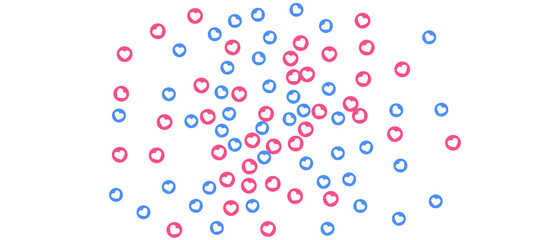 Social Network marketing like and heart icon.