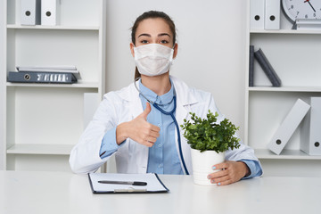 doctor working in office
