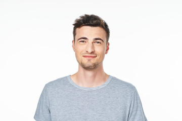 Fototapeta premium portrait of young man isolated on white background