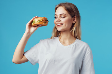 young woman with cake