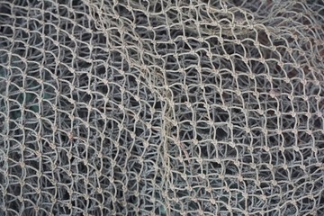 Closeup of a fishing net