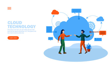 team discussing about cloud technology