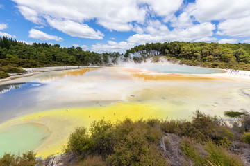 geothermal activity at Rotorua in New Zealand