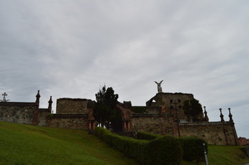 Art Made Cemetery In Comillas. August 26, 2013. Comillas, Cantabria. Holiday Nature Street...