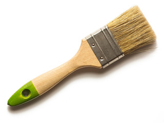 Clean paint brush isolated on white background.