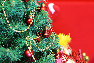 New Year tree decorations glasses