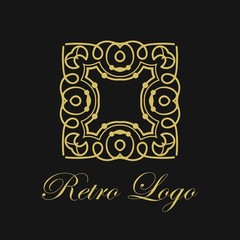 Vector ornament logo design template. Luxury vintage modern art deco element. Can be used as emblem.