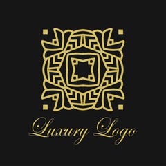 Vector ornament logo design template. Luxury vintage modern art deco element. Can be used as emblem.