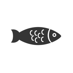 Fish icon template color editable. Fish symbol vector sign isolated on white background. Simple logo vector illustration for graphic and web design.