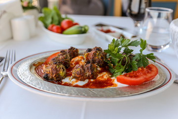 traditional delicious Turkish food: Adana Kebap