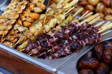 The seafood kebab