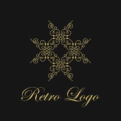 Vector ornament logo design template. Luxury vintage modern art deco element. Can be used as emblem.