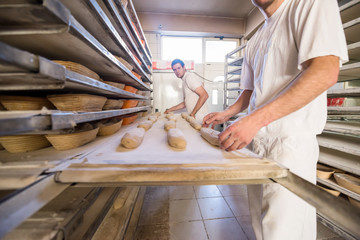 bakers preparing the dough