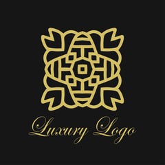 Vector ornament logo design template. Luxury vintage modern art deco element. Can be used as emblem.
