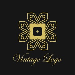 Vector ornament logo design template. Luxury vintage modern art deco element. Can be used as emblem.