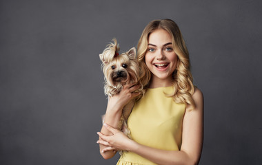 young woman with her dog